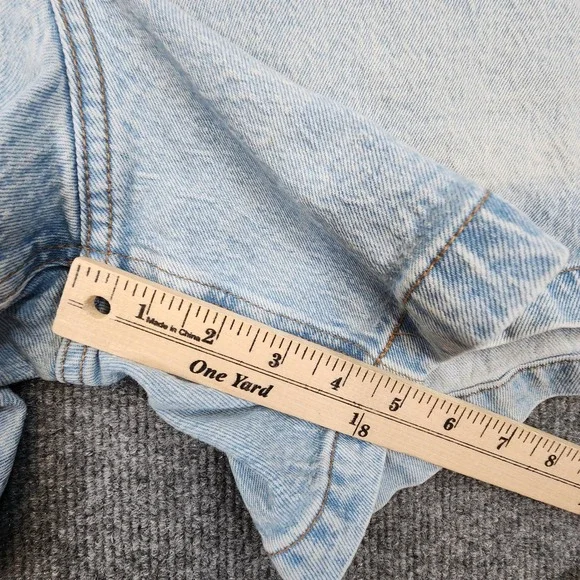 Abercrombie & Fitch The Dad Short Women 33/16 Light Wash High Rise Curve Love - Picture 6 of 7